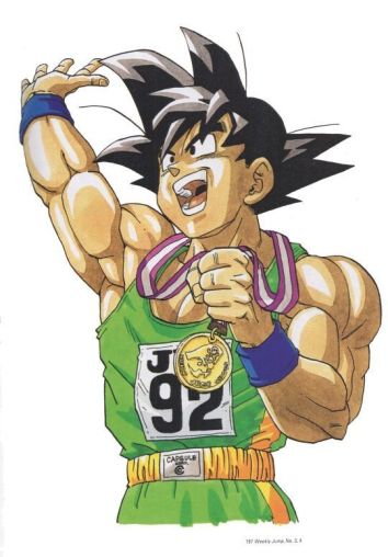 Goku aux Jeux Olympiques de 1992 (Weekly shonen jump 3-4, 13 janvier 1992)