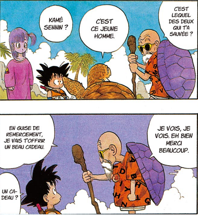 Goku a sauvé la tortue (Dragon Ball, 1984)