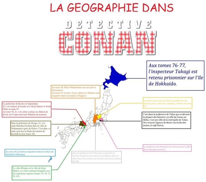 La géographie dans Détective Conan